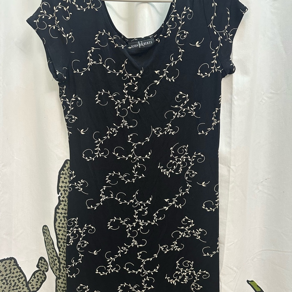 Black and White Floral Dress